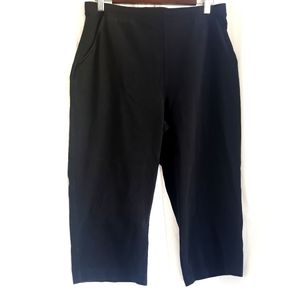 LL Bean Women's black stretch capris. Size M.
